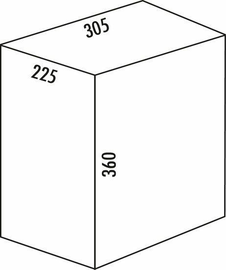 Wesco 8010117 Spare Inset Boxes Aluminum Gray 20 Liters