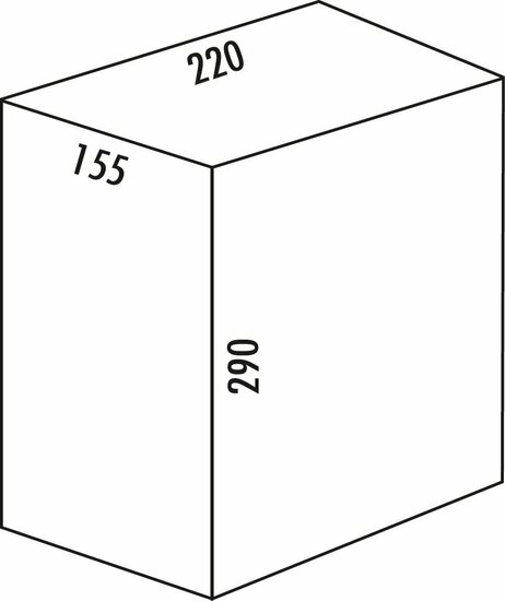 Wesco 8010124 Ersatz-Insetboxen Aluminiumgrau 8 Liter