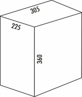 Wesco 8010117 Spare Inset Boxes Aluminum Gray 20 Liters