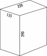 Wesco 8010124 Ersatz-Insetboxen Aluminiumgrau 8 Liter